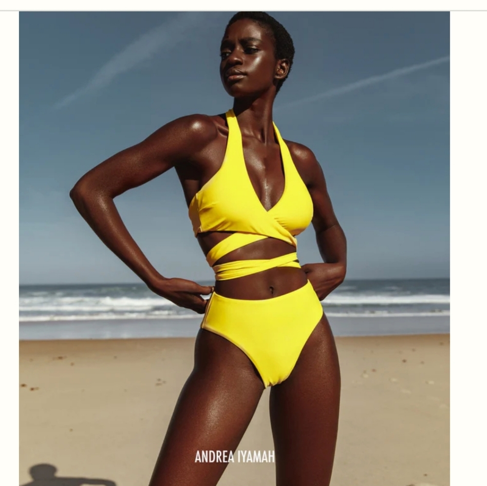 FOUND - ISO Andrea Iyamah Yellow Swim Set Size L OR XL